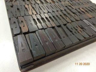 Printing Letterpress Printer Block Antique Wood Alphabet Upper & Lower Unmarked