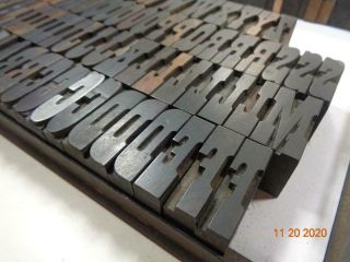 Printing Letterpress Printer Block Antique Wood Alphabet Upper & Lower Unmarked 3