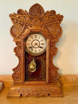 Antique Haven Oak Kitchen Or Gingerbread Clock
