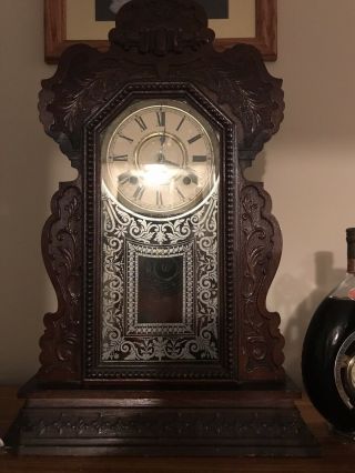 Antique Ansonia Parlor Mantle Kitchen Clock 8 - Day
