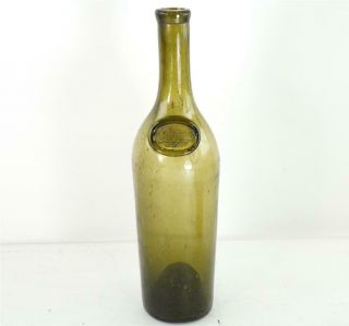 Antique Green Glass Wine Bottle French Chateau Margaux