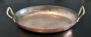 Antique E.  Dehillerin (paris) Copper /tin Lined 14 " X 9 " Au Gratin Pan 2mm