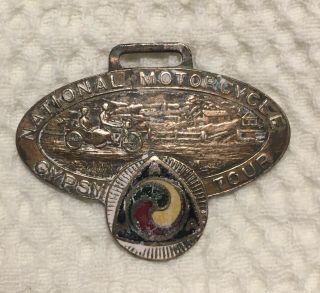 1926 National Motorcycle Gypsy Tour Perfect Score Fob