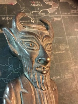Antique Bronze Devil Satanic Figure Strange Unusual Occult