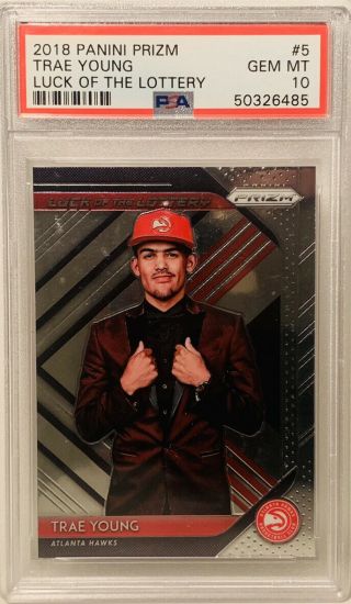 2018 Trae Young Panini Prizm Rookie Luck Of The Lottery Psa 10 Mvp Year?