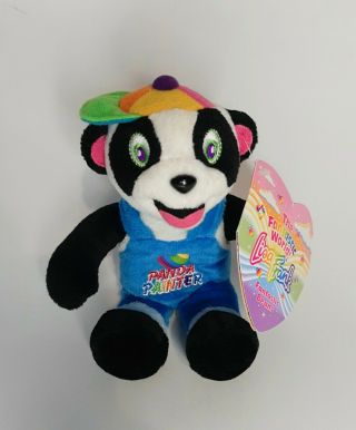 Lisa Frank Vintage Plush Beanie Panda Painter 1998 Series One 8.  5in