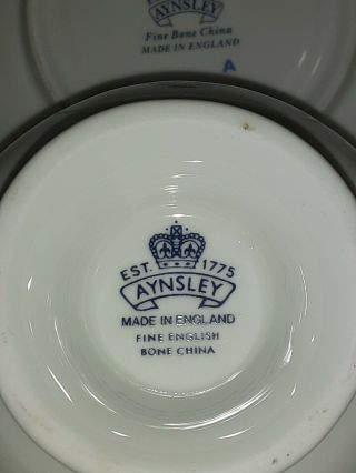 Vintage Aynsley England Bone China Teacup And Saucer Set 3