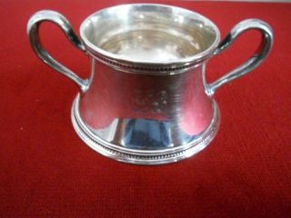 Tiffany And Co Sterling Silver Sugar Bowl 925 - 1000 Initialed Eh 9.  7 Oz Weight