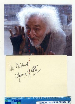 John Scott Martin Vintage Signed Card,  Dr Who Aftal 145