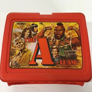 Vintage - The A Team - Tv Show Plastic Lunch Box 1983 No Thermos Lunchbox