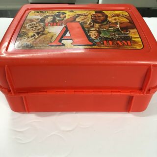 Vintage - THE A TEAM - TV Show Plastic Lunch Box 1983 NO THERMOS lunchbox 3