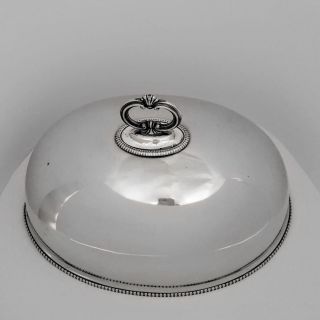 English Bradshaw Oval Meat Dome Silver Plate 12 - 3/4 "