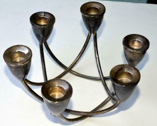 Mid Century Modern Duchin Sterling Silver Candelabras Candle Holders