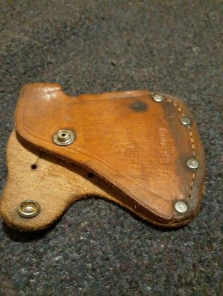 Vintage Estwing Hatchet Axe No.  2 Brown Leather Sheath Cover Only