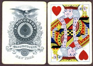 Antique Standard Us Playing Cards,  Andrew Dougherty,  Hoch Ad7,  1872 On