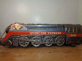 Vintage Modern Toy 3140 Overland Express Tin & Litho Loco,  Inserts And Box