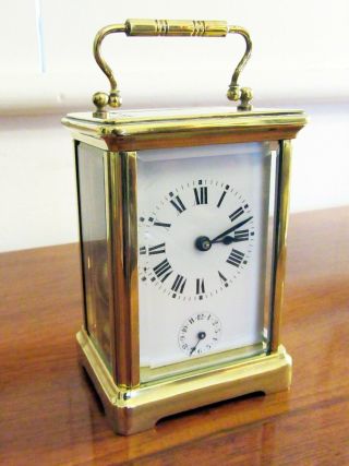 Antique French Brass Carriage Clock With Alarm Full Order