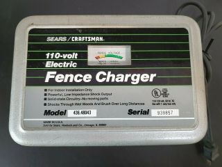 Vintage Sears Craftsman Electric Fence Charger / Transformer,  Great