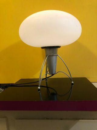 Mid Century Modern Atomic Mushroom Table Lamp Laurel Italian Glass Shade