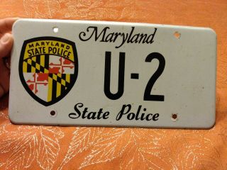 1980s Maryland License Plate State Police Patrol Trooper Pr.  Frederick Barrick U