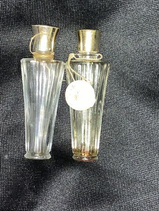 Two Vintage Shalimar Guerlain Eau De Toilette Miniature Bottles Made In France