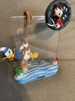 Vintage Disney Heavy Donald Duck Picture Frame Figure For 4 " X 6 " Pic