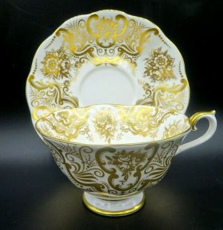 Vintage Royal Albert Cup & Saucer Set - Majestic Pattern - Rich Gold Decoration