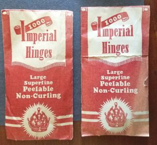 2 Vintage Packages Of 1000 Of Imperial Stamp Hinges,  Peelable,  Non - Culing,  Austr
