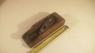 Vintage 7 " Wooden Block Plane,  1 1/2 " Iron