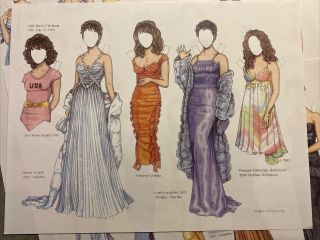 HALLE BERRY PAPER DOLL by RALPH HODGDON full color sheets 2005 Movie Glamour 3