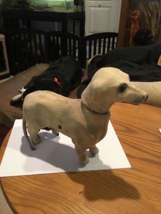 Antique Clockwork Toy Dachshund Dog - French Roullet Decamps? 2