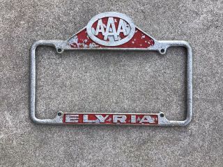 Vintage - Aaa Auto Club - Elyria Ohio - License Plate Frame