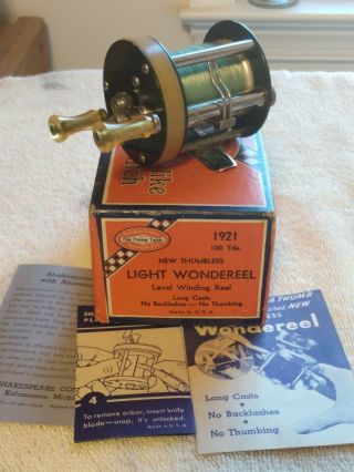 Vintage Shakespeare Light Wondereel 1921 Fishing Reel