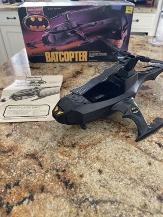 Vintage 1986 Kenner Powers Batman Batcopter Helicopter
