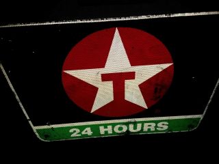 Highway Sign Texaco Gas Station 24 Hours Reflective 18 " X 24 "