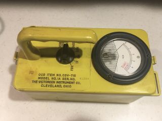 Vintage Victoreen Cdv - 715 Model No.  1a Geiger Counter