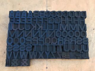 Antique Vtg Line - O - Scribe Wood Letterpress Print Type Block A - Z Letters Set
