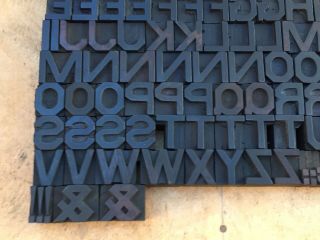 Antique VTG Line - O - Scribe Wood Letterpress Print Type Block A - Z Letters Set 3