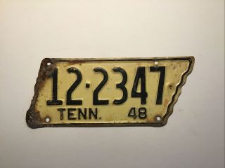 Vintage Tennessee 1948 License Plate