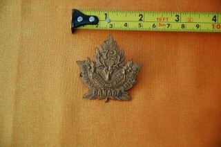 Ww1 Vintage Canadian 72nd Overseas Battalion Seaforth Highlanders Canada Badge