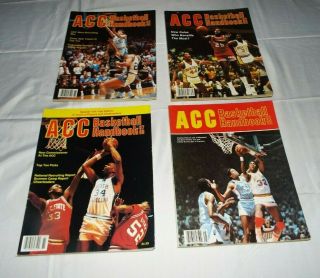 Four Vintage Acc Basketball Handbook Magazines 81/82,  82/83,  85/86 & 87/88 Read