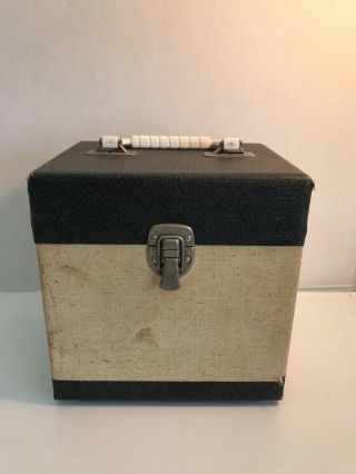 Vintage Wooden 45 Rpm Record Case Carrier 1950s 7 " Vinyl Storage Single