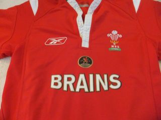 Wales Rugby Union Shirt Vintage Home Reebok Size Small S Adult