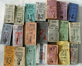 Bus Tickets: Over 1000 Provincial Punch Type Tickets,  Mostly In Packs Of 50