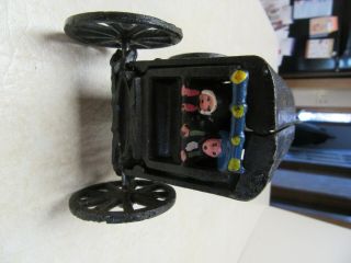 Vintage Cast Iron Metal Amish Family on Horse Drawn Carriage Wagon Buggy 3