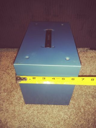 Vintage Akro - Mils Akron,  OH Blue Metal 15 Drawer Parts Organizer Storage Cabinet 2