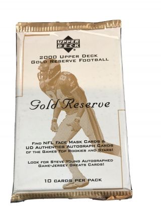 2000 Upper Deck Gold Reserve Football Pack Brady Rookie Year
