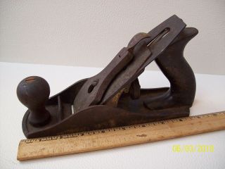 Vintage Plane Carpenter Wood Tool Reads Made In Usa 9 3/8 Inch Wood Handle