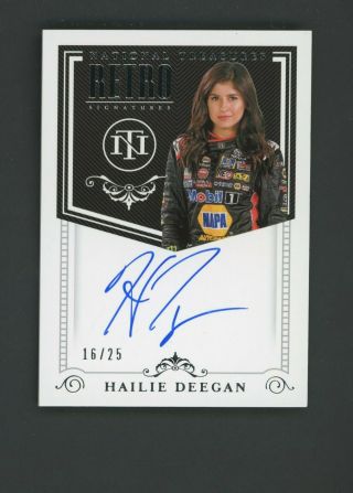 2020 Panini National Treasures Racing Hailie Deegan Auto Autograph 16/25