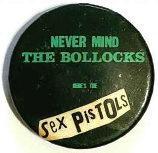 Sex Pistols - Never Mind The Bollocks - Old Og Vtg 70/80`s Button Pin Badge 25mm